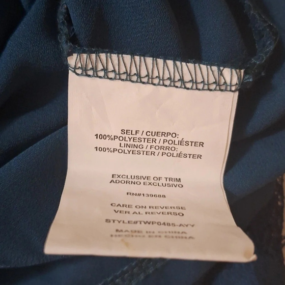 Taylor & Sage lace high collar teal tank  SZ 2X - Picture 9 of 9